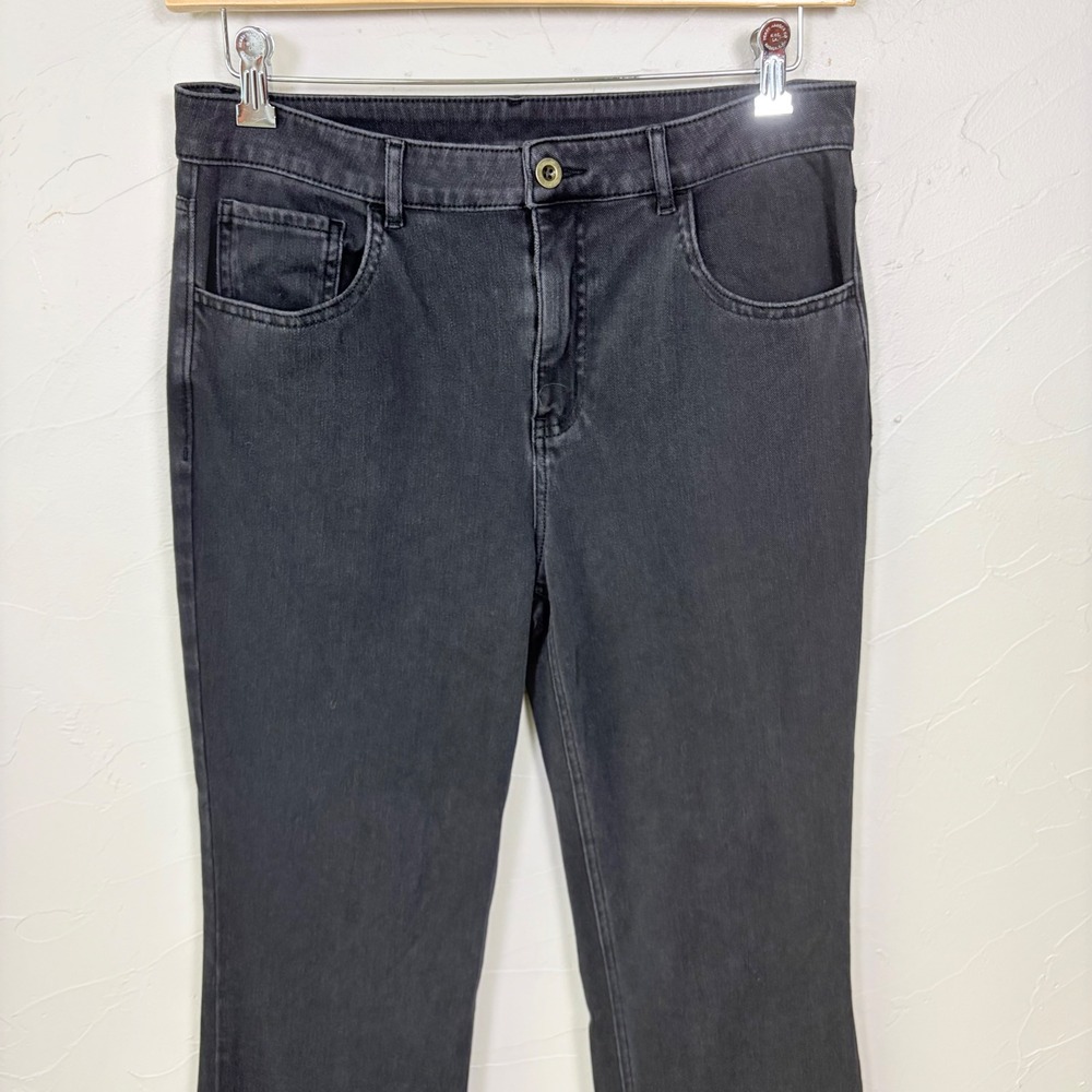 Halara Bootcut Jeans Women‎ Large Tall Black Denim Stretch Casual Minimalist - Picture 3 of 10